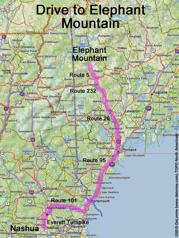 Elephant Mountain drive route