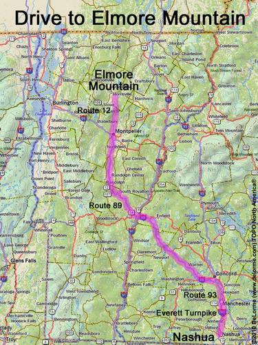 Elmore Mountain drive route