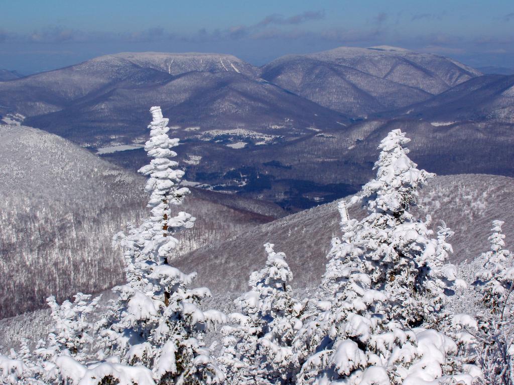 winter view from Equinox Mountain in Vermont