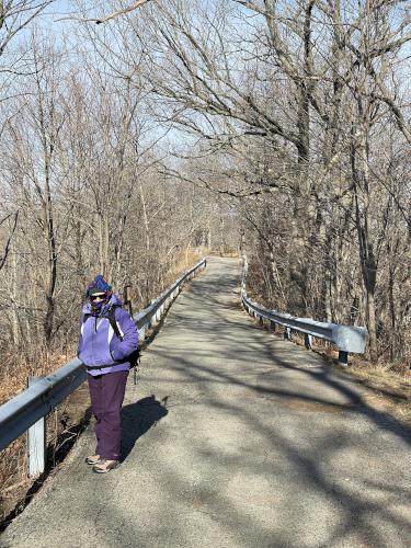 trail in January at Great Esker Park near Weymouth in eastern Massachusetts