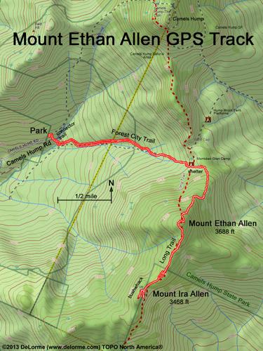 Mount Ethan Allen gps track