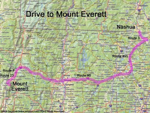 Mount Everett drive route