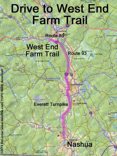 West End Farm Trail drive route