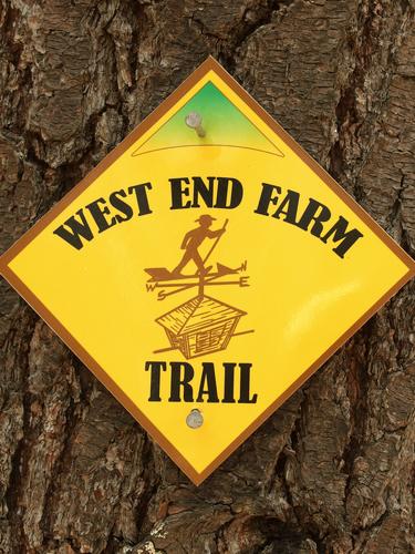 sign at West End Farm Trail in Concord, New Hampshire