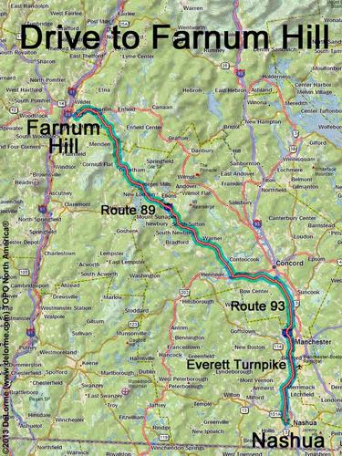 Farnum Hill drive route