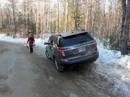 roadside parking at Fauver East Trail in New Hampshire
