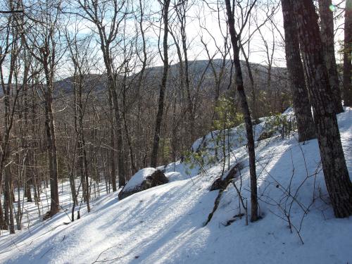view south of Plymouth Mountain from Fauver East Trail in New Hampshire