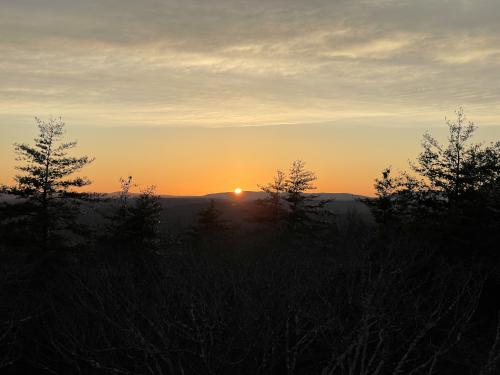 sunset in March from atop Federal Hill in southern NH