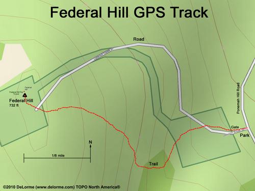 GPS track to Federal Hill in New Hampshire