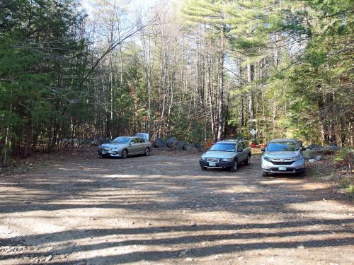 parking at Ferrin Pond Trail in southern New Hampshire