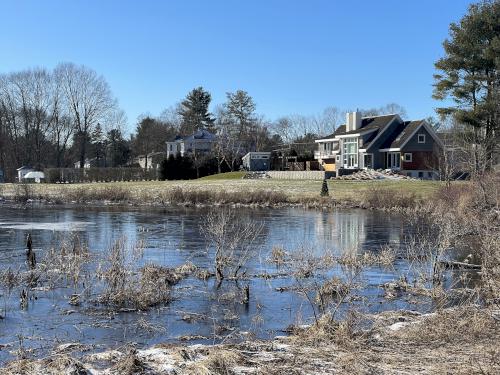 houses in January at Fish Brook Reservation in northeast MA