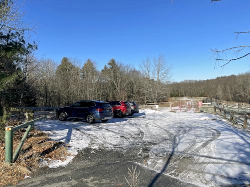 parking in January at Fish Brook Reservation in northeast MA