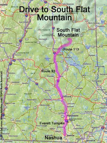 South Flat Mountain drive route