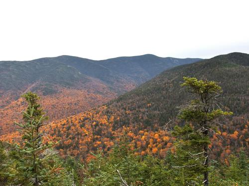 view of North Twin, South Twin and Garfield Ridge from Flat Top Mountain in New Hampshrie