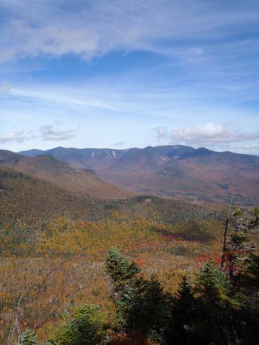 view east toward the Bonds from the Osseo Trail descending from Mount Flume in New Hampshire