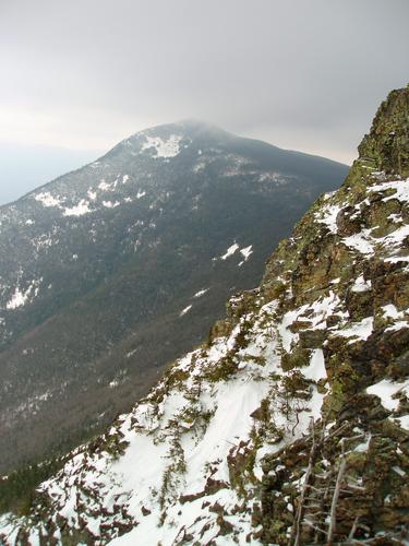winter view of Mount Liberty from Mount Flume in New Hampshire