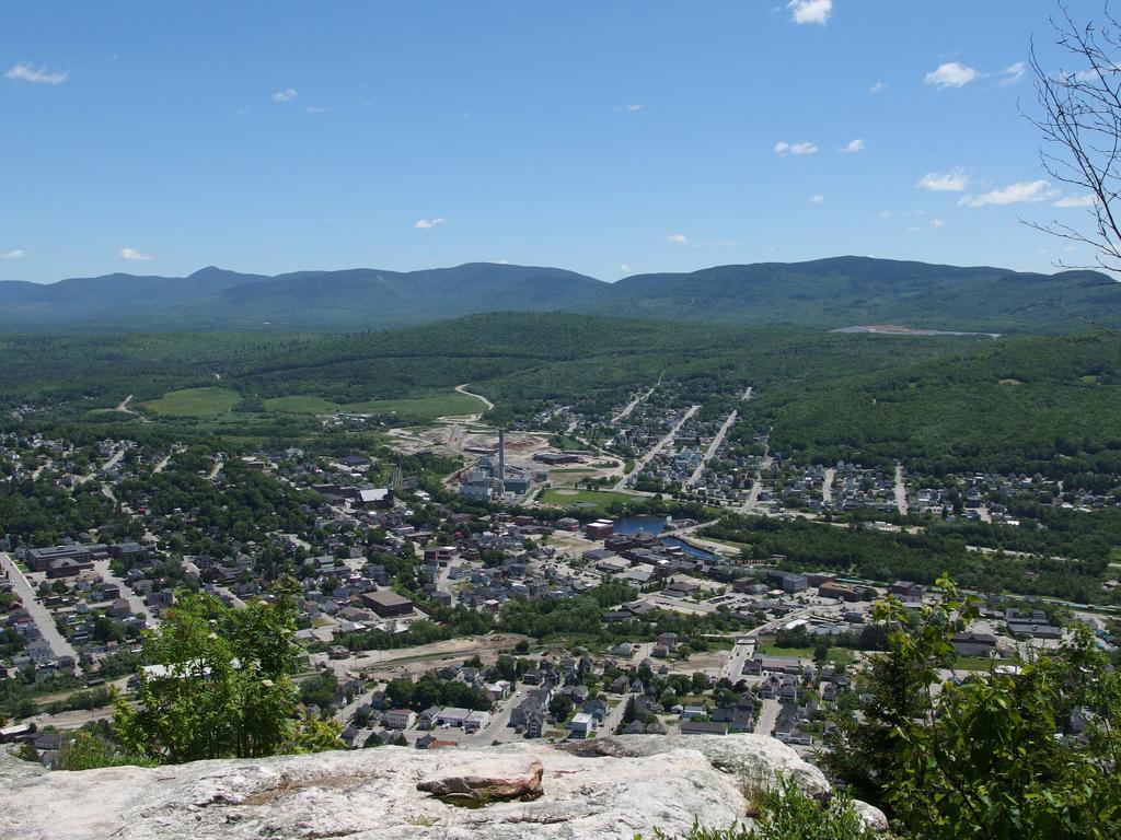 overview of the city of Berlin from a near-summit ledge on Forest Mountain in northern New Hampshire