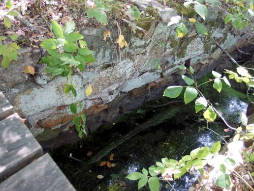 historic sluiceway in September at Fork Factory Brook in eastern Massachusetts