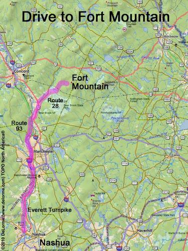 Fort Mountain drive route