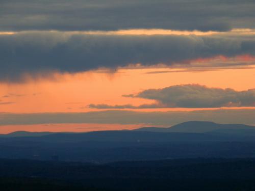 sunset as seen from Fort Mountain in New Hampshire
