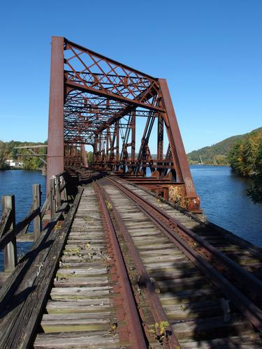 bridge over the Ashuelot River on the Fort Hill Rail Trail in southwestern New Hampshire