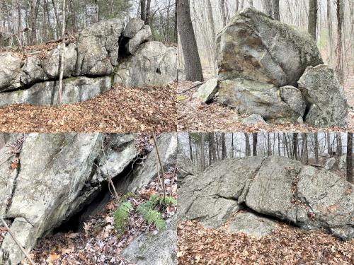 rocks in November at Forty Caves in eastern Massachusetts