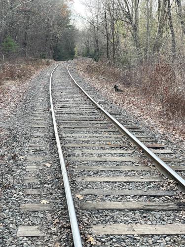railroad in November at Forty Caves in eastern Massachusetts