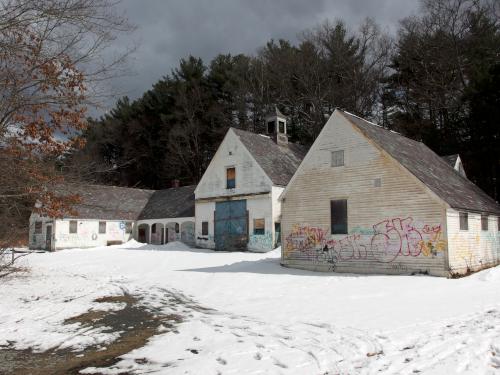 unoccupied farmstead in March on Greenough Property near Foss Farm in northeastern Massachusetts