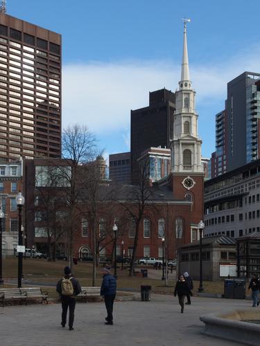 Park Street Church along the Freedom Trail in Boston, MA