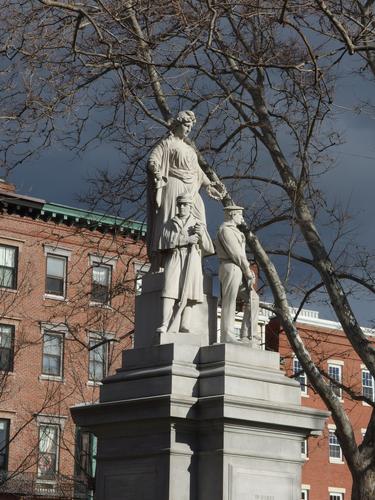 statue in Charlestown along the Freedom Trail in Boston, MA