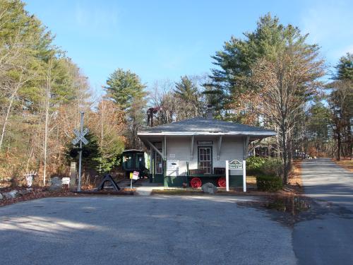 Sandown Depot in November on the Fremont Rail Trail in southern New Hampshire