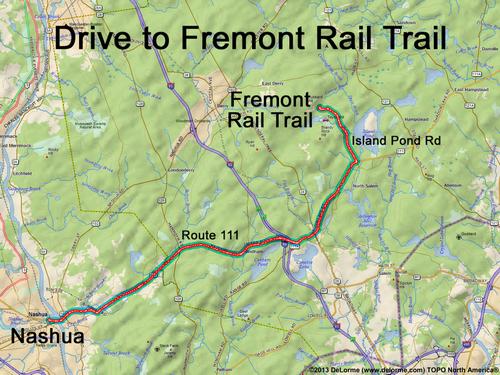 Fremont Rail Trail drive route