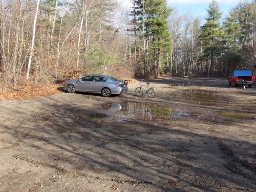 parking in November at the Fremont Rail Trail in southern New Hampshire