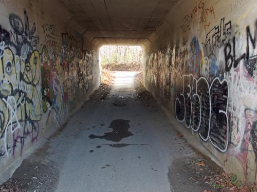 tunnel on the Fremont Rail Trail in southern New Hampshire
