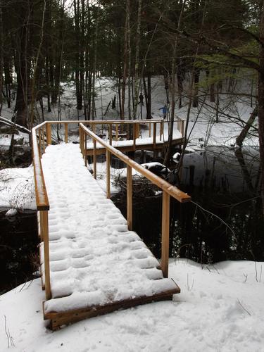 footbridge at Tucker and French Family Forest in southeastern New Hampshire