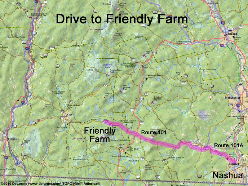 Friendly Farm drive route