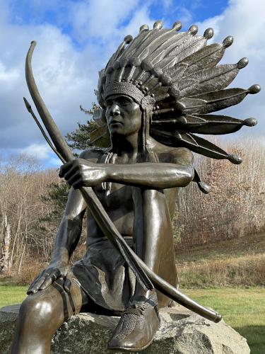 Wo-peen statue at Fruitlands Museum in northeast Massachusetts