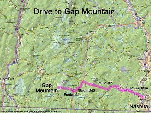 Gap Mountain drive route