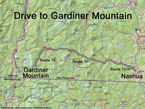 Gardiner Mountain drive route