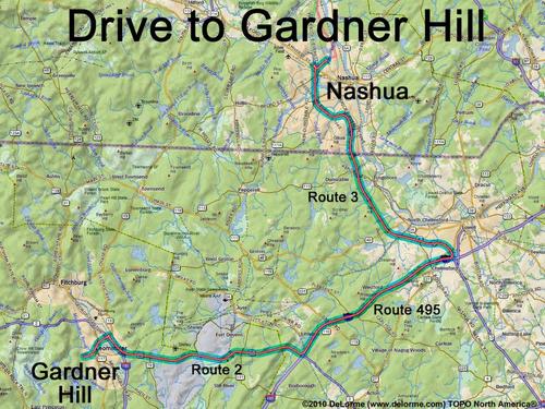 Gardner Hill drive route