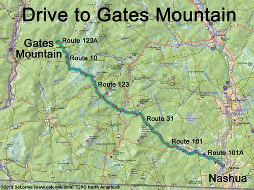 Gates Mountain drive route