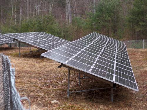 solar-panel array at Gates Pond in eastern Massachusetts