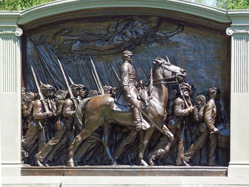 Shaw Memorial on display at Saint-Gaudens National Historic Site in western New Hampshire