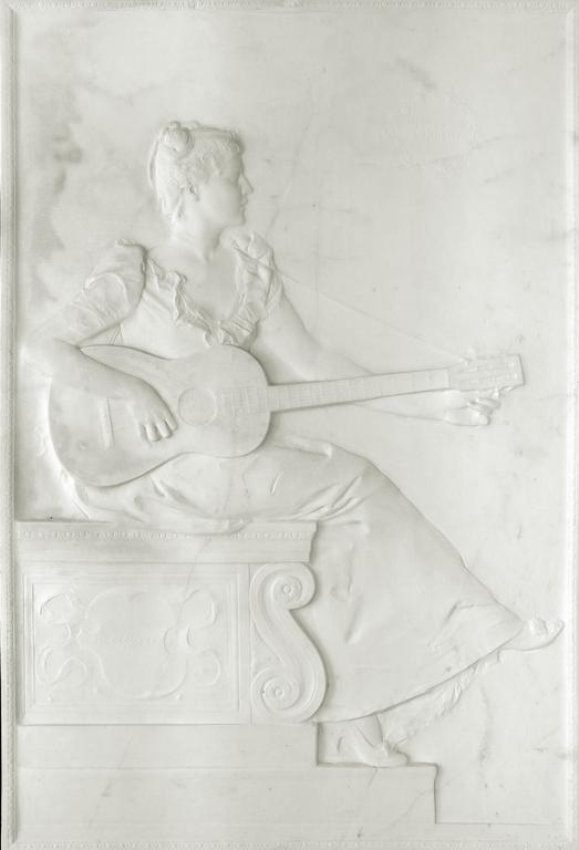 marble relief of Violet Sargent at Saint-Gaudens National Historic Site in western New Hampshire
