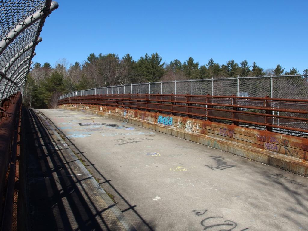 footbridge over Route 95 at Georgetown-Rowley State Forest in northeastern Massachusetts
