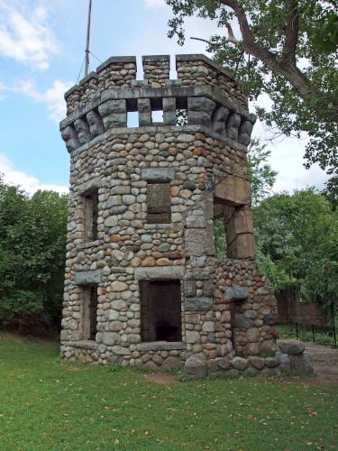 stone tower from Bancroft Castle at Gibbet Hill near Groton in northeastern Massachusetts