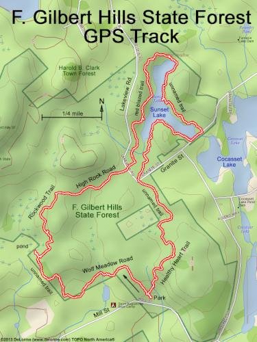 F. Gilbert Hills State Forest gps track