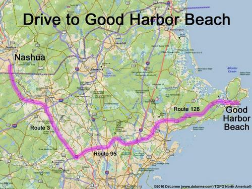 Good Harbor Beach drive route