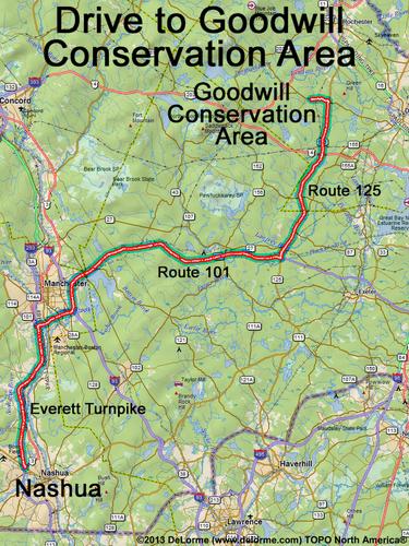 Goodwill Conservation Area drive route