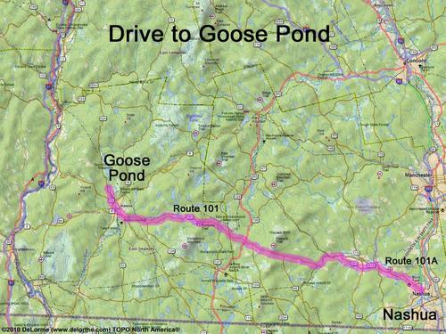 Goose Pond drive route